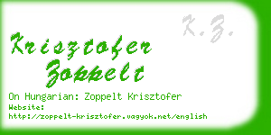 krisztofer zoppelt business card